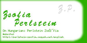 zsofia perlstein business card